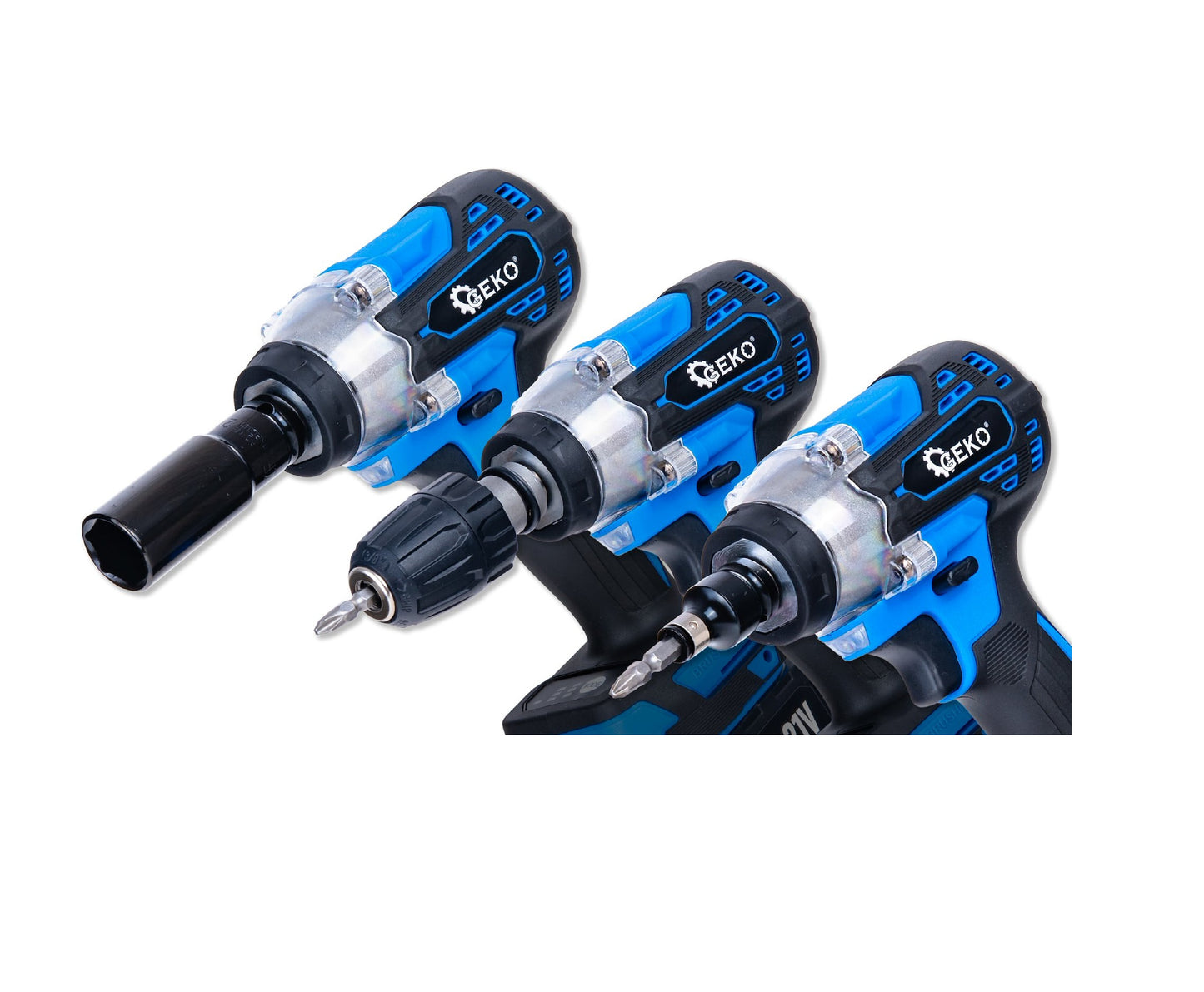 Cheie electrica de impact cu acumulator, 350 Nm, 2x3.0Ah 21V,  Set XXL, Geko G80669