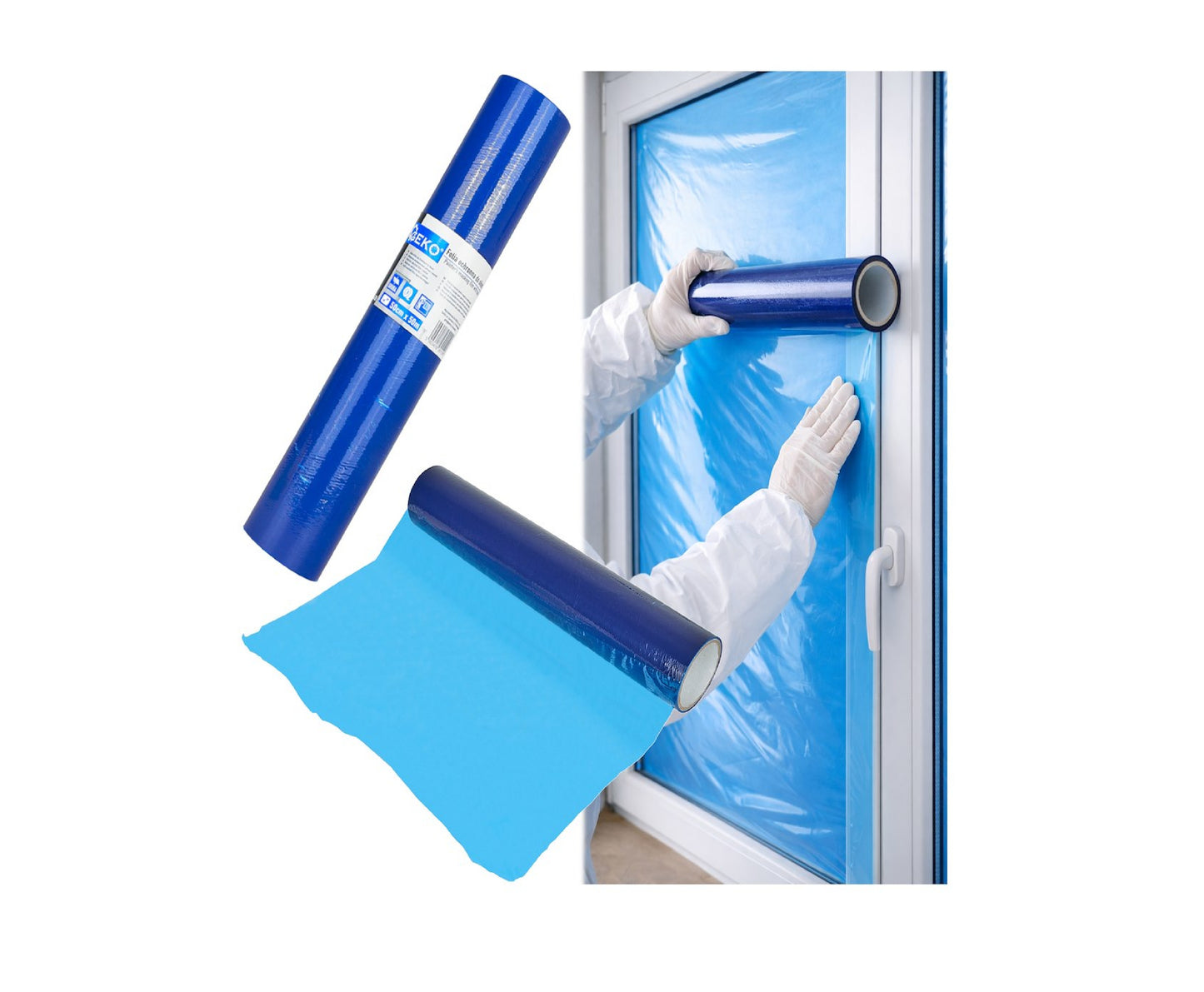 Folie de protectie autoadeziva pentru geamuri, 50 cm x 50 m, Geko G66401