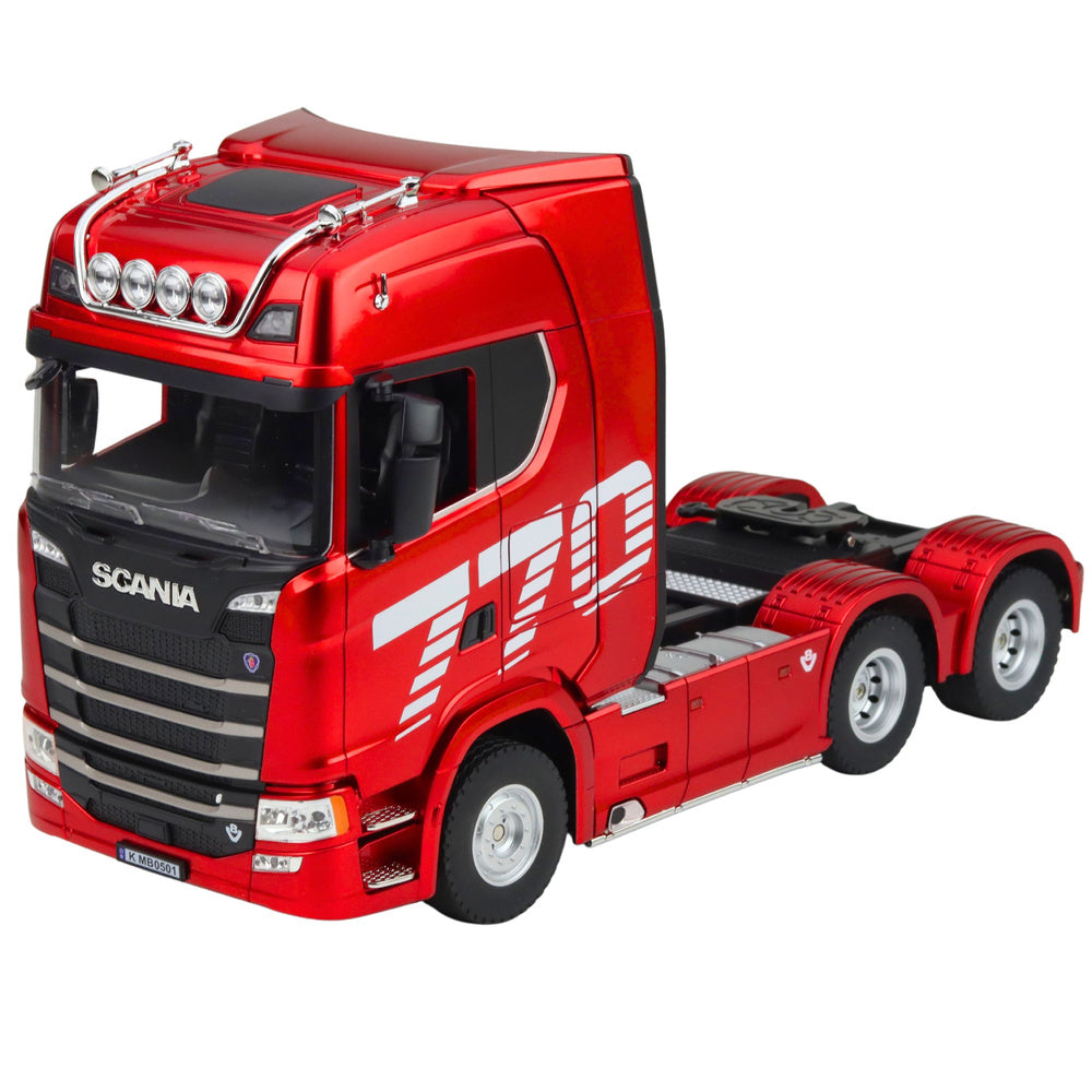 Camion electric Scania cu telecomanda, rosu, 1:18, Lean 27668