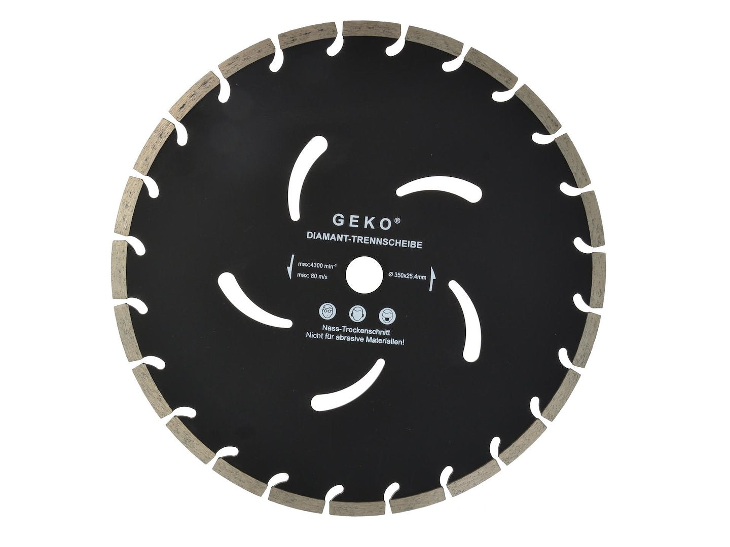 Disc diamantat negru, 350 x 10 x 25.4 mm, Geko G00297