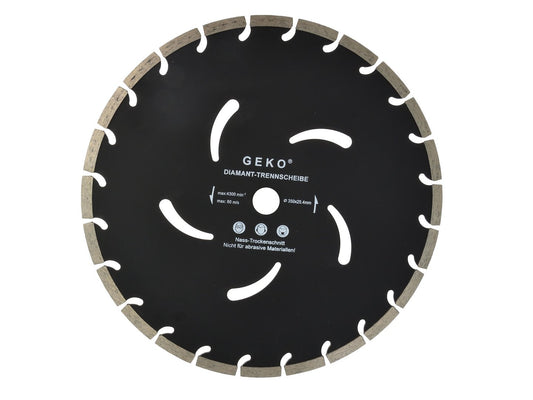 Disc diamantat negru, 350 x 10 x 25.4 mm, Geko G00297