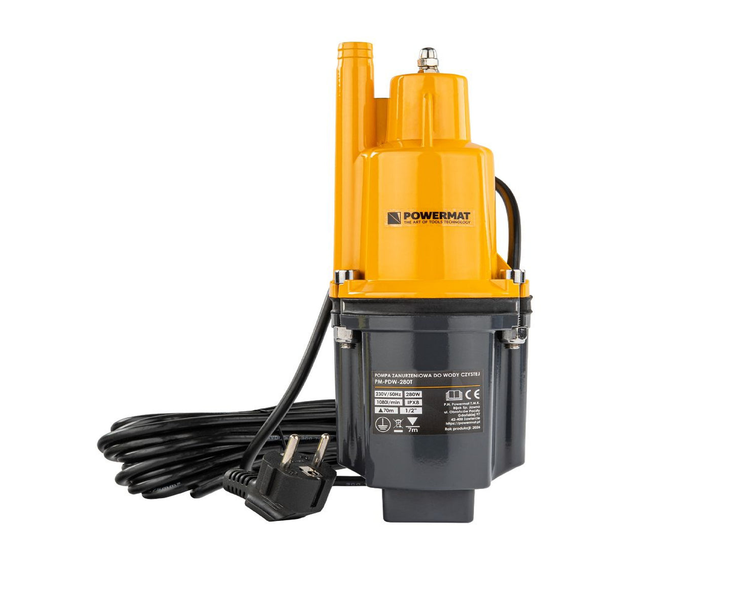 Pompa cu diafragma PM-PDW-280T, 280 W, 1080 l / h, Powermat PM1507