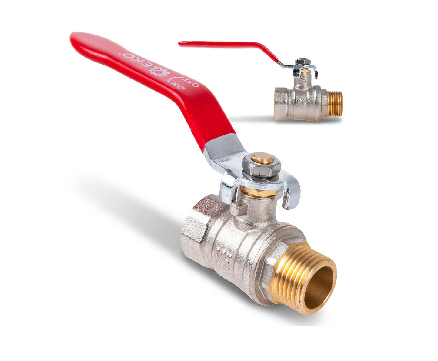 Robinet cu bila 1/2" WZ DN15 cu garnitura de etansare, Geko G70220