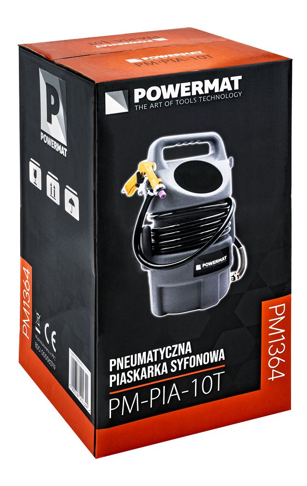 Aparat de sablat pneumatic PM-PIA-10T, 10 l, 5.5 - 8.2 bar, Powermat PM1364