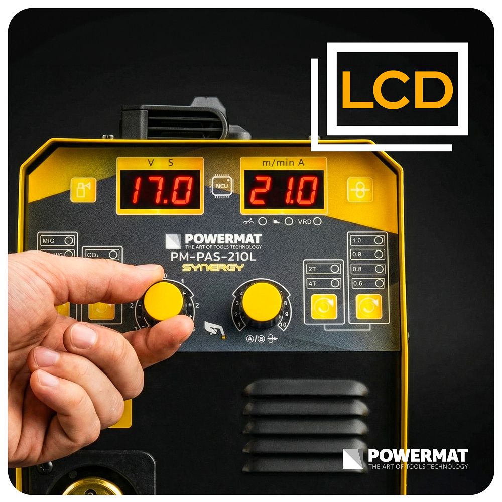 Aparat de sudura tip invertor MIG / MAG PM-PAS-210L, 210 A, Powermat PM1544