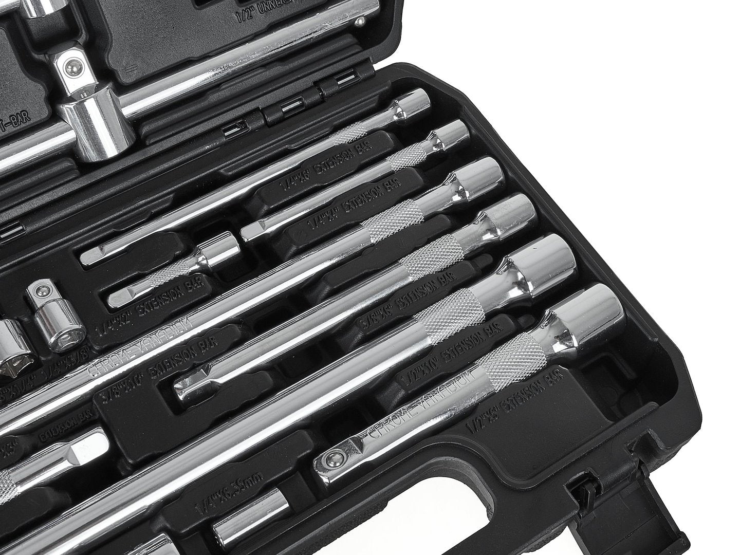 Set extensii tubulare si biti, 1 / 4" 3 / 8" 1 / 2", 25 bucati, Geko G10173