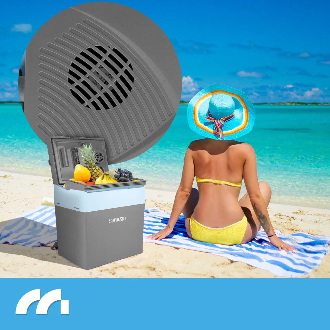 Frigider portabil de calatorie Sunwaal, capacitate 25 l, 12 V / 230 V, MalTec 111719