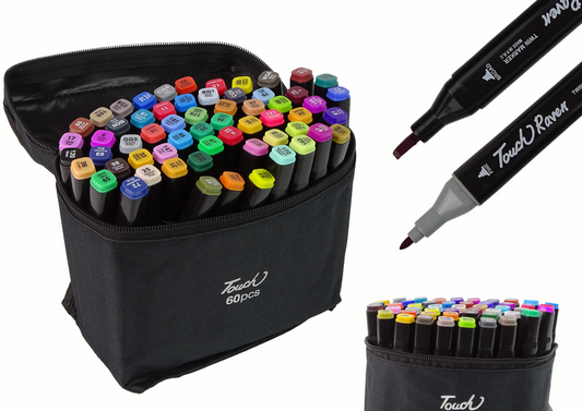 Set markere cu capat dublu Pro Touch, multicolor, 60 bucati, Lean 12859
