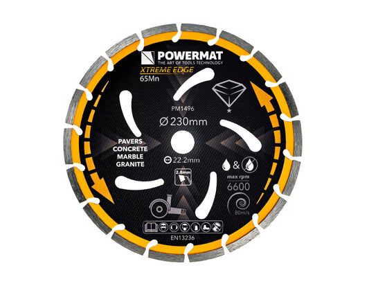 Disc diamantat segmentat PM-TDCS-2302T, 230 mm, Powermat PM1496