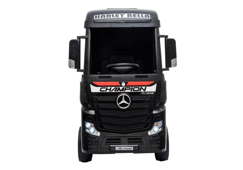 Masinuta electrica camion Mercedes Benz Actros, negru, Lean 5235
