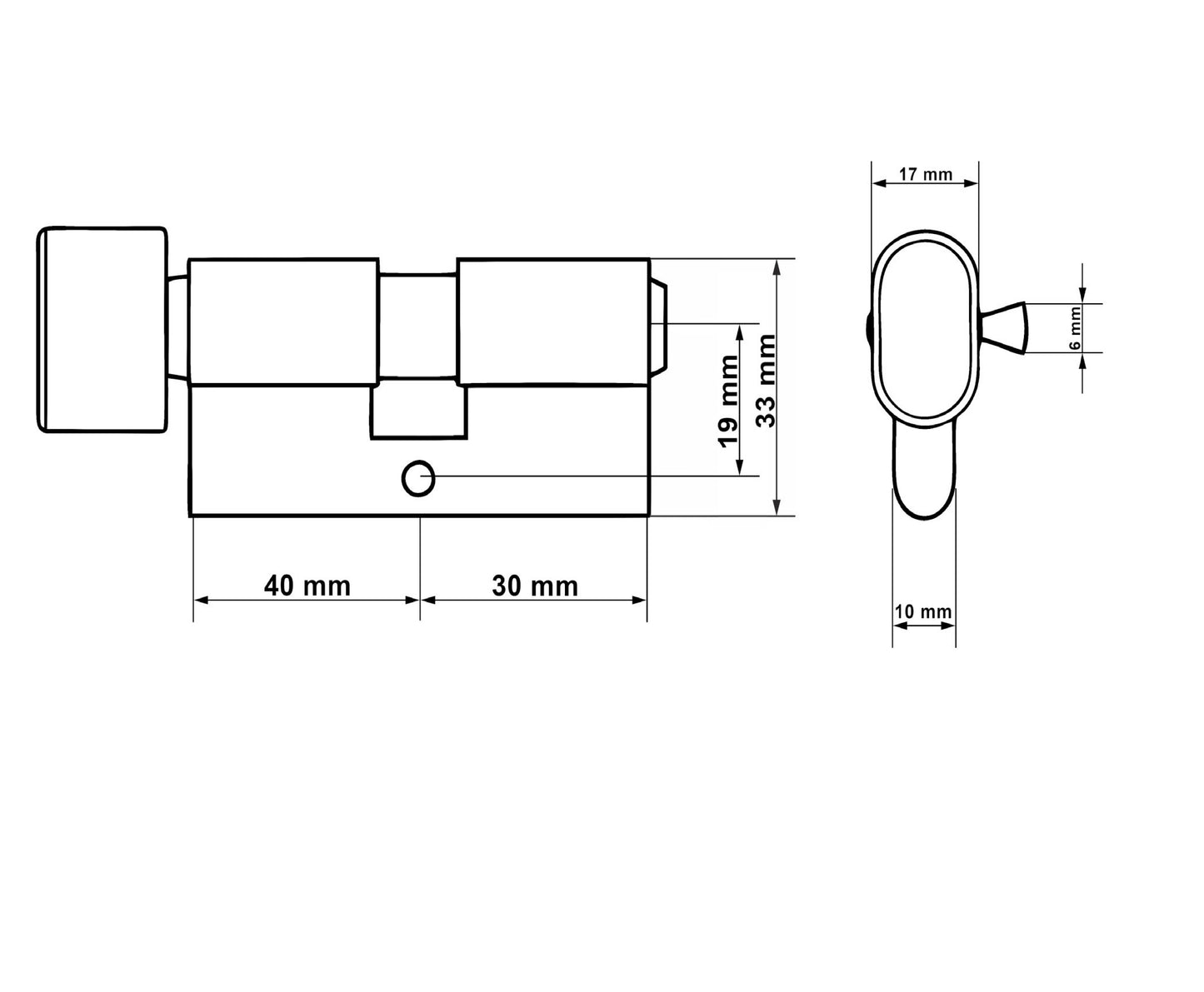 Butuc aluminiu Brass, 30/40g, Tvardy T01339