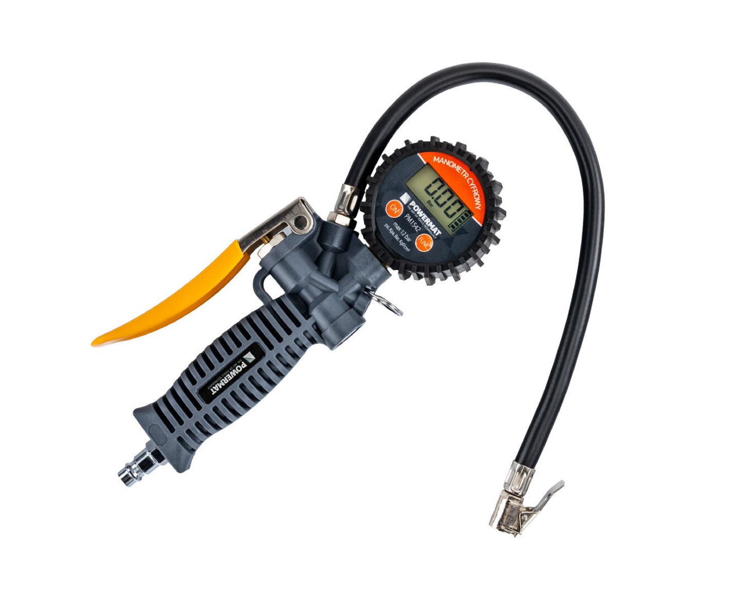 Pistol de umflat cu manometru cu afisaj LCD PM-PDPM-1T, 60 mm, Powermat PM1542