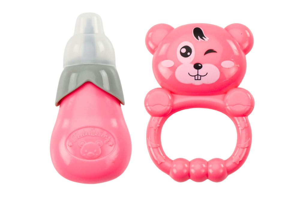 Papusa roz cu accesorii, 28 x 14 x 9 cm, Lean 19567