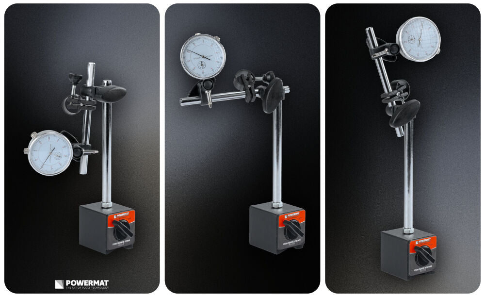 Set ceas comparator cu suport magnetic PM-CZ-10T, 0-10 mm, Powermat PM1521