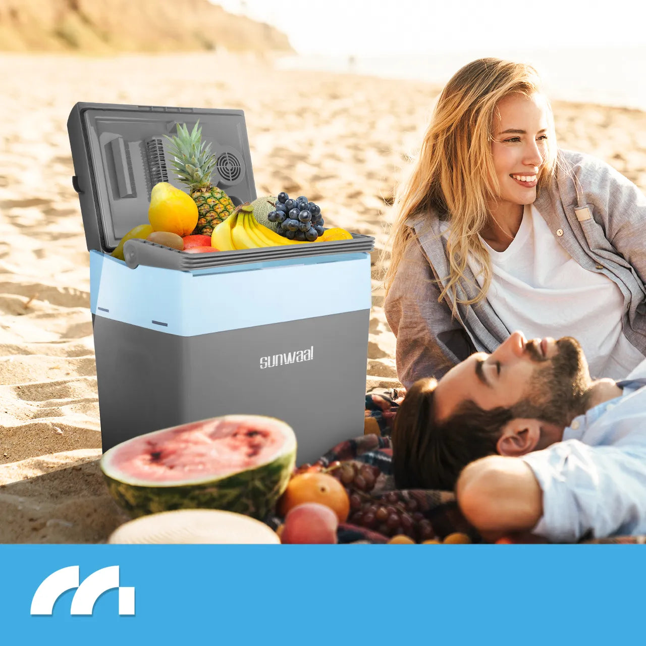 Frigider portabil de calatorie Sunwaal, capacitate 25 l, 12 V / 230 V, MalTec 111719