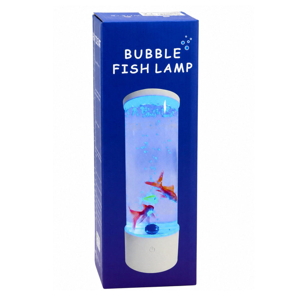 Lampa de veghe decorativa cu pestisori, lumina LED RGB, 16 culori, alb, Lean 31098