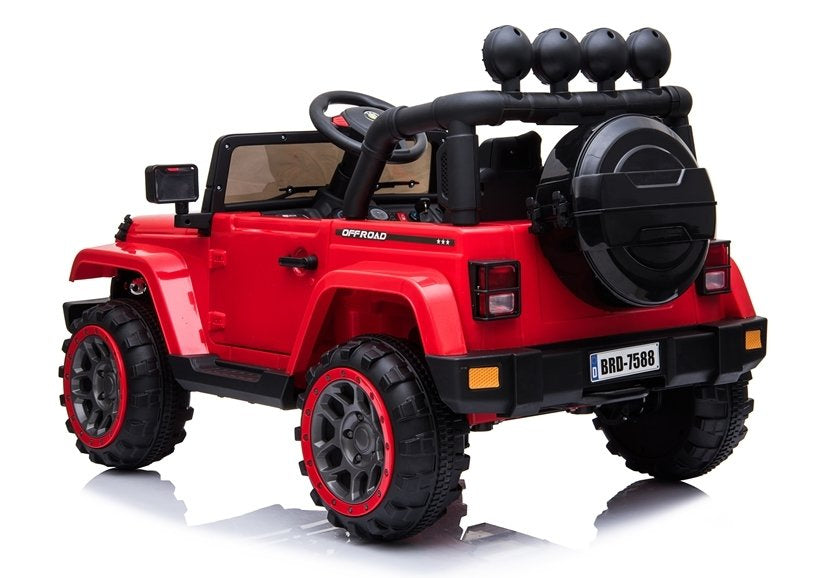 Masinuta electrica Jeep 4 x 4 cu telecomanda, scaun din piele ecologica, Lean 7408