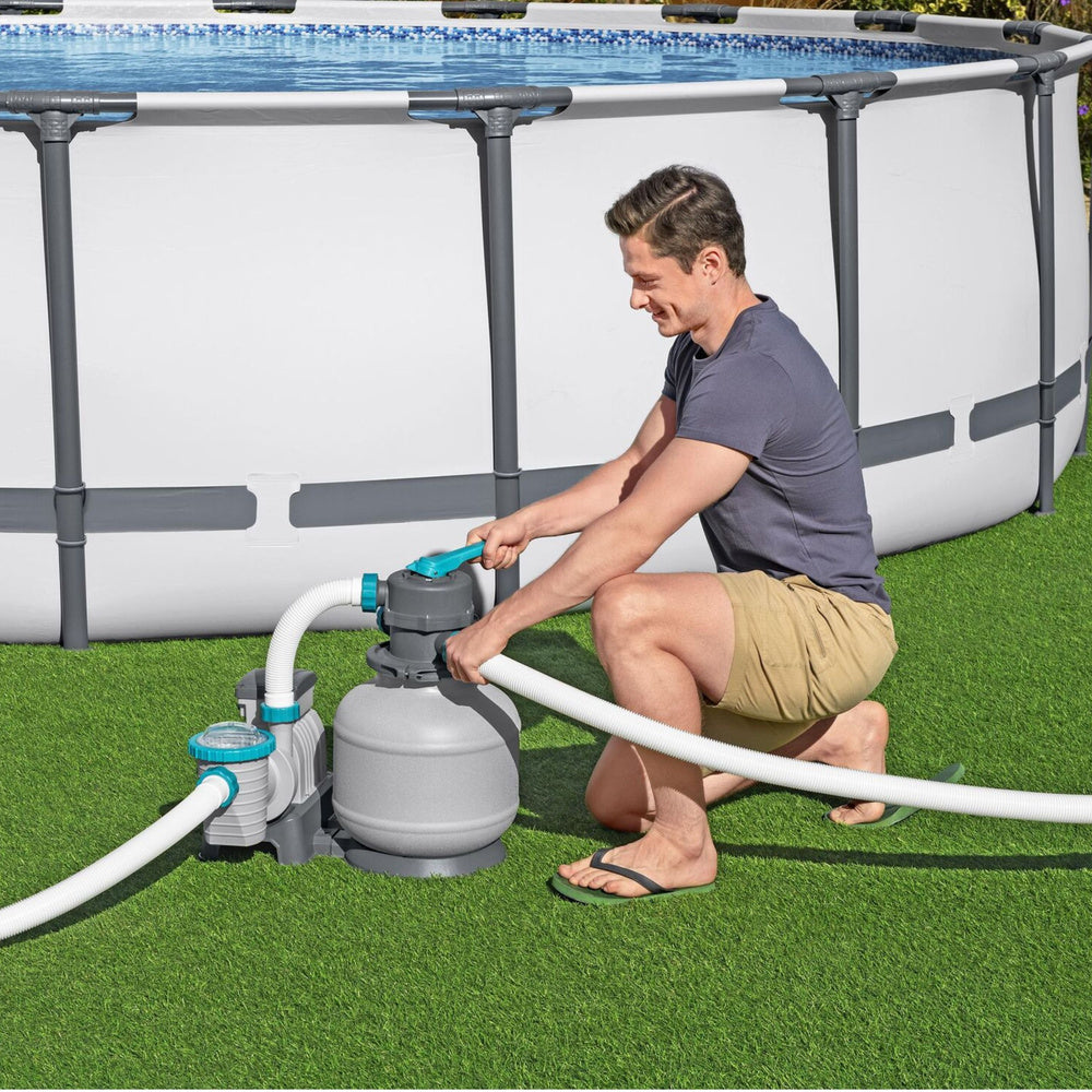 Kit filtrare piscina cu nisip cuartos + nisip 25kg, 8327 l / h, Bestway 21120