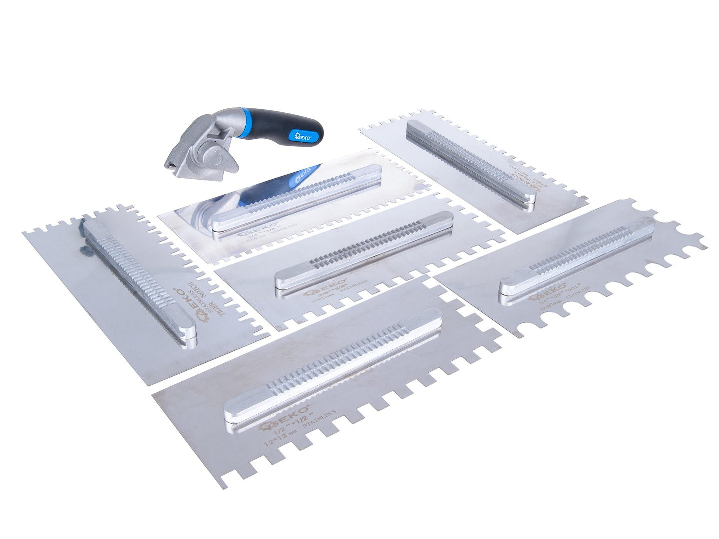 Set gletiere dintate, 280 x 115 mm, 8 bucati, Geko G02288