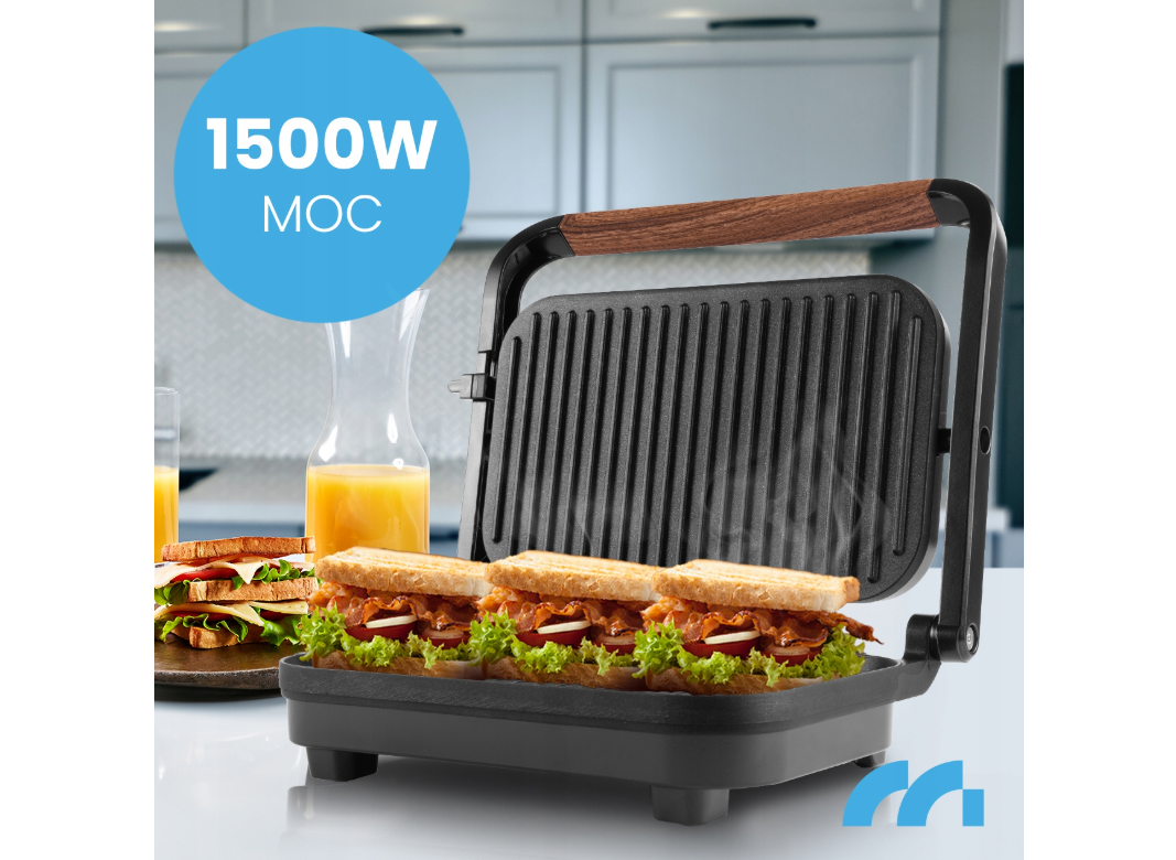 Sandwich maker electric tip grill SM1500W, placi ceramice antiderapante, MalTec 111867