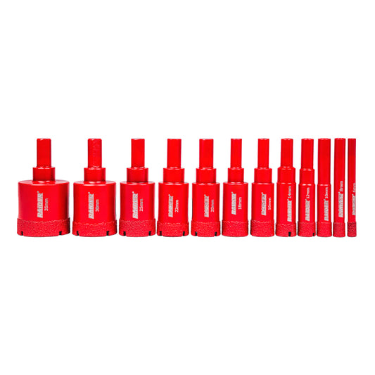 Set carote diamantate, Ø6-35mm, 12 bucati, Raider 157867