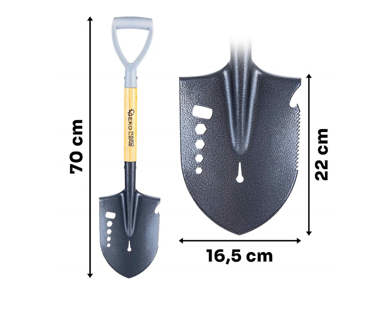 Lopata multifunctionala Hard Line, 70 cm, Geko G66554