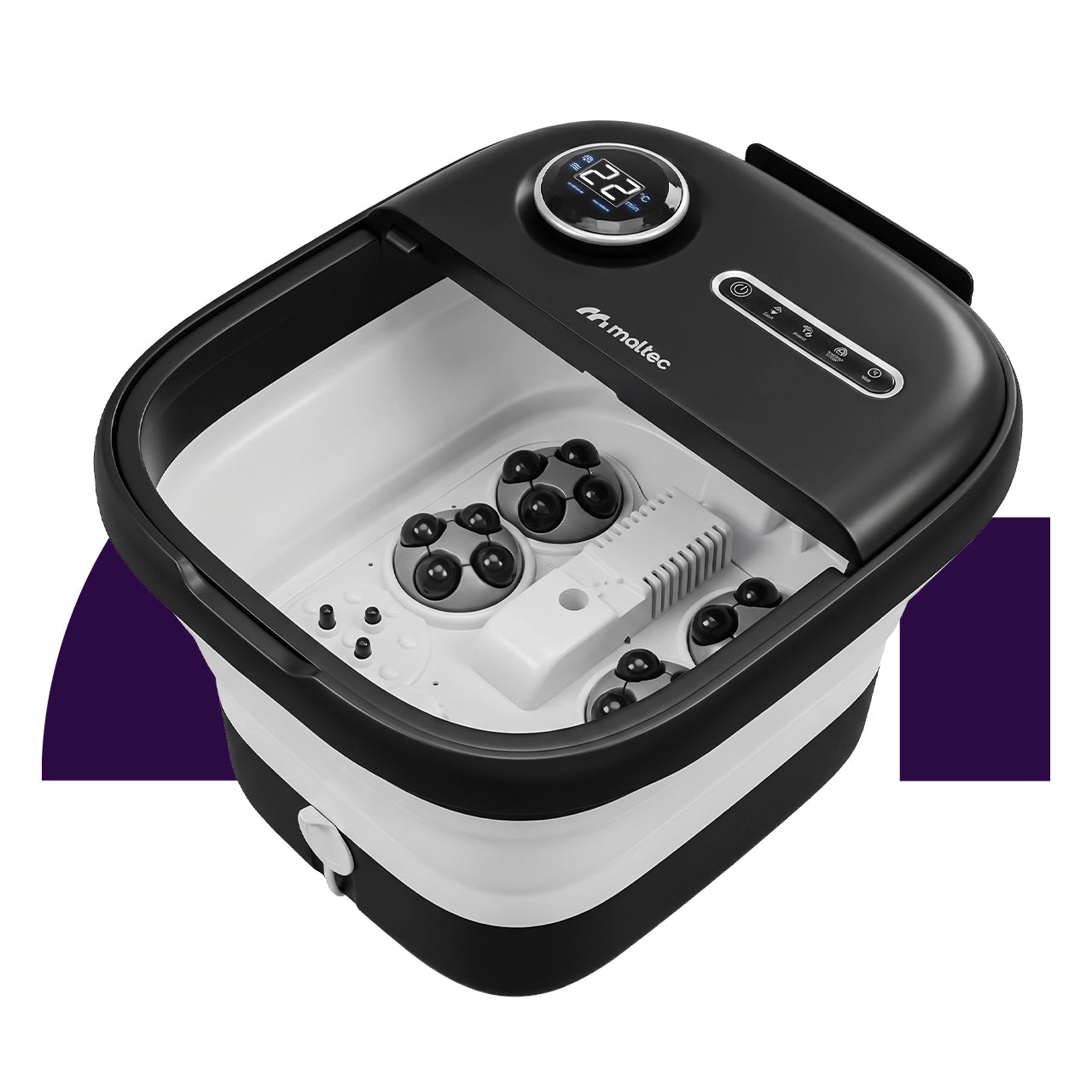 Aparat pentru picioare cu hidromasaj PRO-Hydro500WS, role de incalzire, temporizator, pliabil, 500 W, MalTec 114811