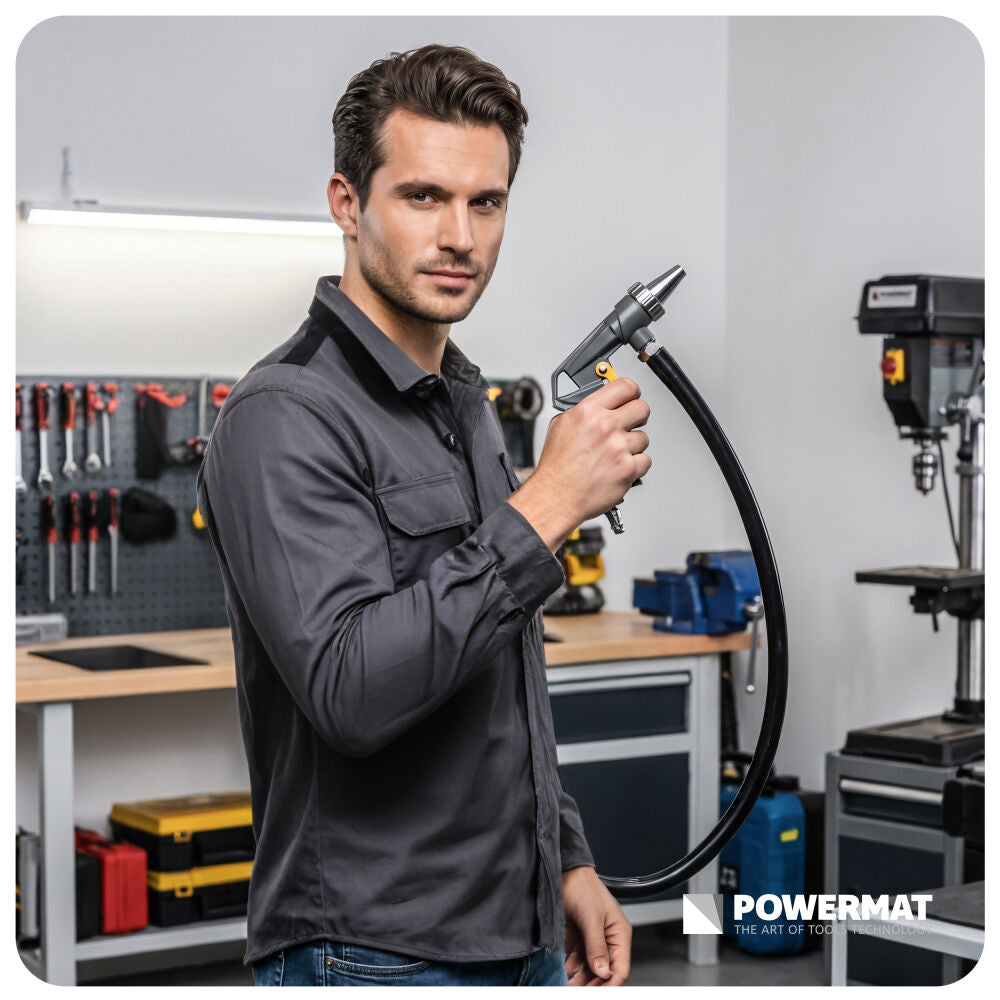 Pistol de sablare cu furtun PM-PDPI-2T, 1 m, Powermat PM1552