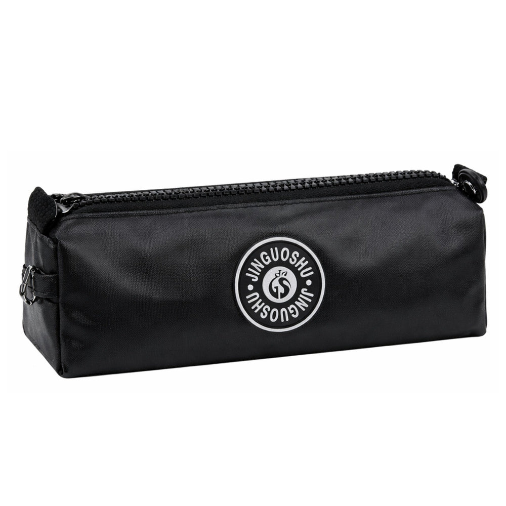 Penar scolar cu un compartiment , material sintetic rezistent, negru, 21.5 x 7 cm, Lean 24951