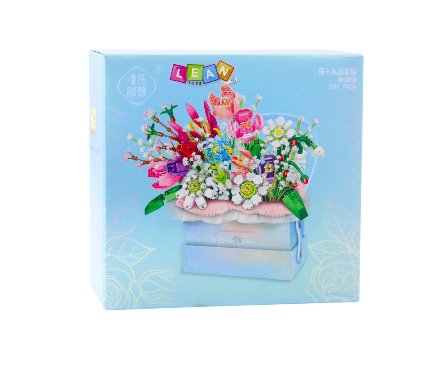 Set constructie buchet de flori cu iluminare LED, 761 piese, Lean 26709