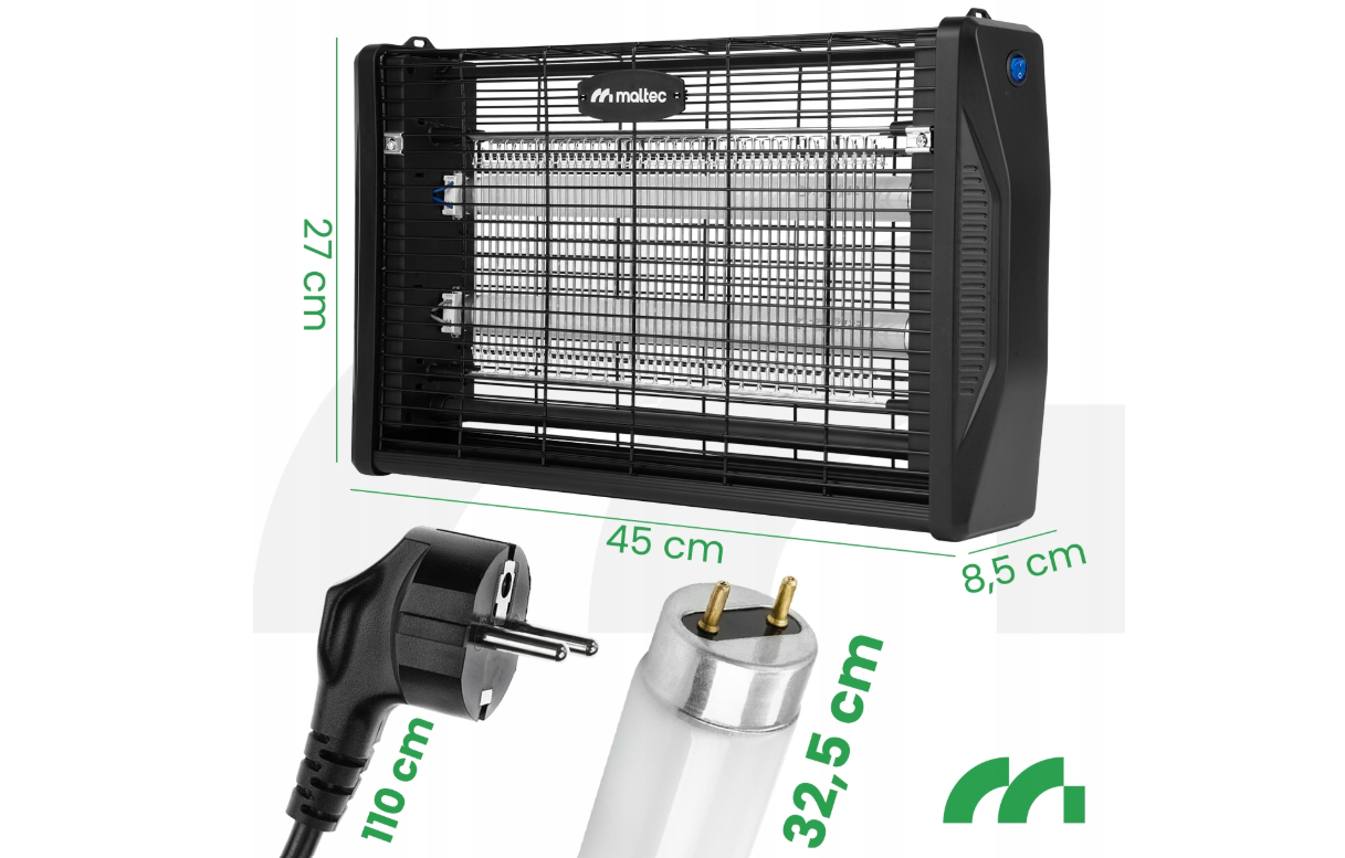 Lampa anti-insecte, 20 W, 3800 V, MalTec 112548
