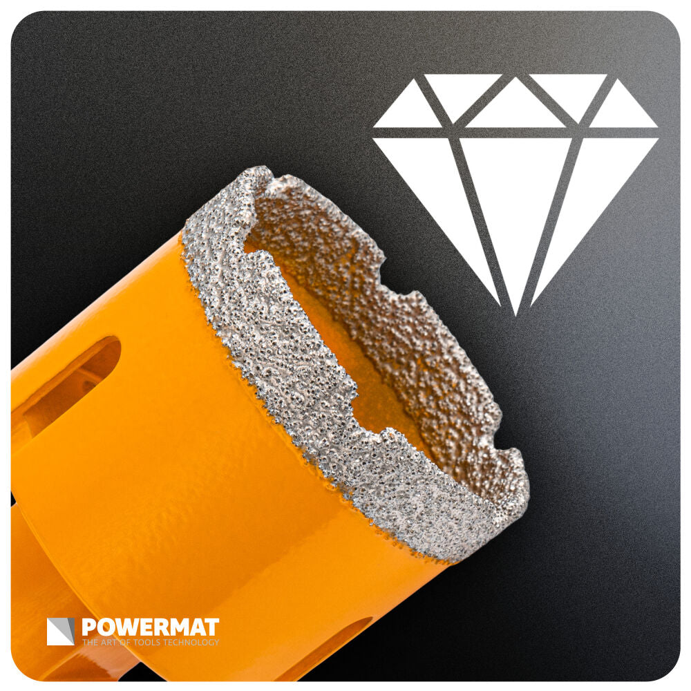 Carota diamantata pentru ceramica PM-DWK-50M14M, 50 mm, Powermat PM1576