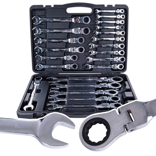 Set 22 chei combinate cu clichet flexibil 6-32mm, Geko G10342