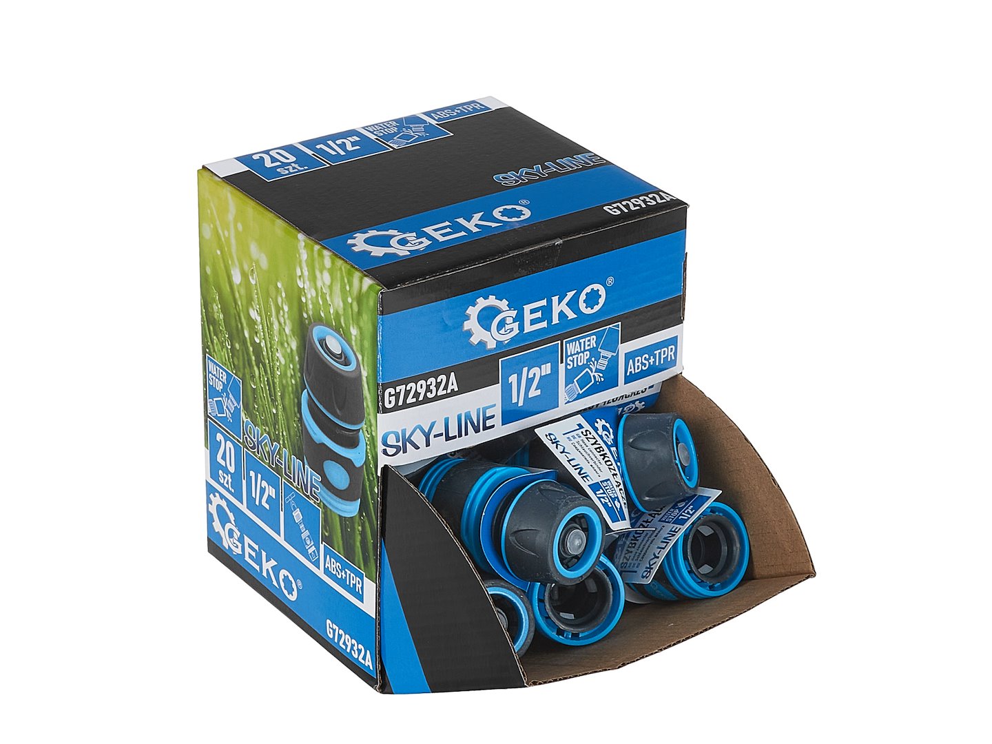 Set conectori pentru furtun Sky-Line, 1 / 2" , 20 bucati, Geko G72932A