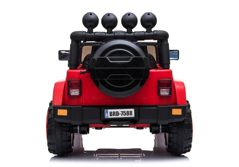 Masinuta electrica Jeep 4 x 4 cu telecomanda, scaun din piele ecologica, Lean 7408