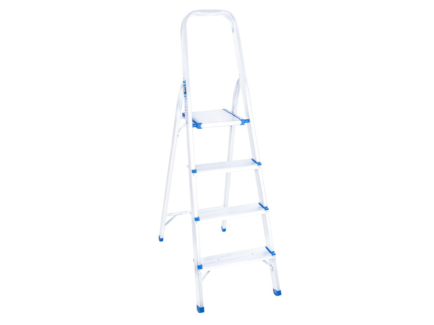 Scara pliabila din aluminiu cu 4 trepte, inaltime de lucru 2.75 m, capacitate maxima 150 kg, Geko G02416