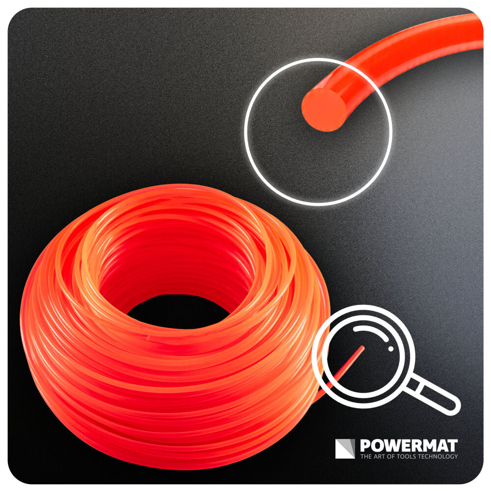 Fir rotund pentru motocoasa PM-ZTN-1.6-50M, 50 m, Powermat PM1632