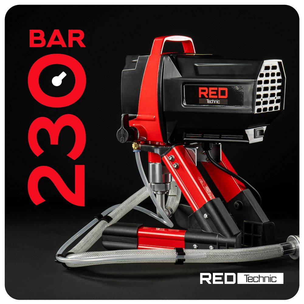 Aparat hidrodinamic pentru vopsit, 1200 W, 230 bar, Red Technic RTPDM0166