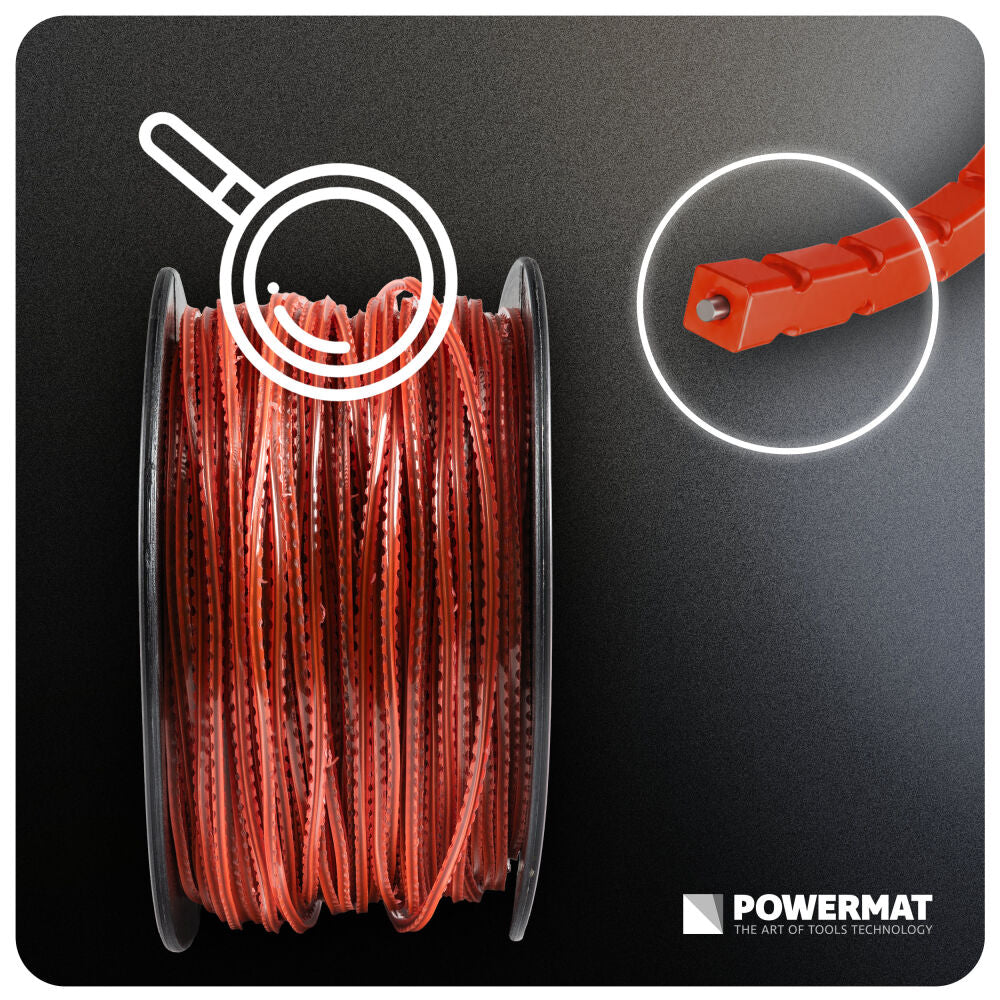 Fir patrat pentru motocoasa PM-ZTN-3.0-100M, 100 m, Powermat PM1635
