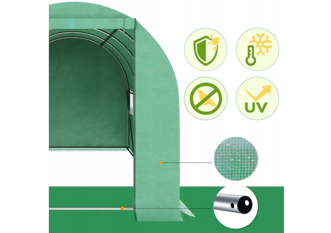 Sera de gradina Sunwaal, 2.5 x 4 x 2 m, MalTec 111369