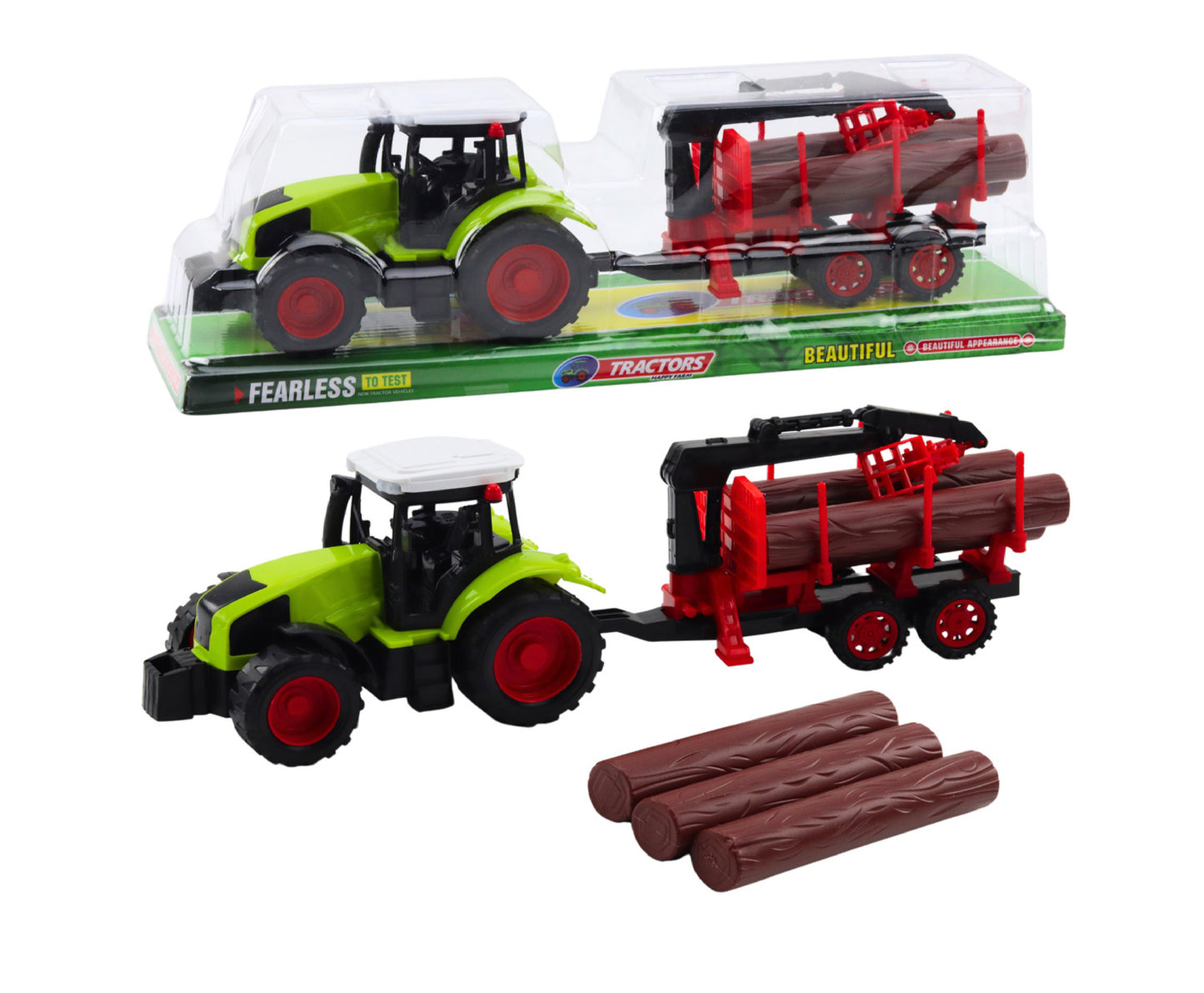 Tractor cu remorca HDS pentru transportul lemnului, 37 x 11 x 9 cm, Lean 24796