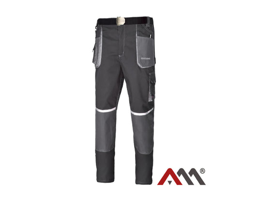 Pantaloni de lucru Euroclassic cu talie inalta, gri, marimea 58, Artmas ART794425