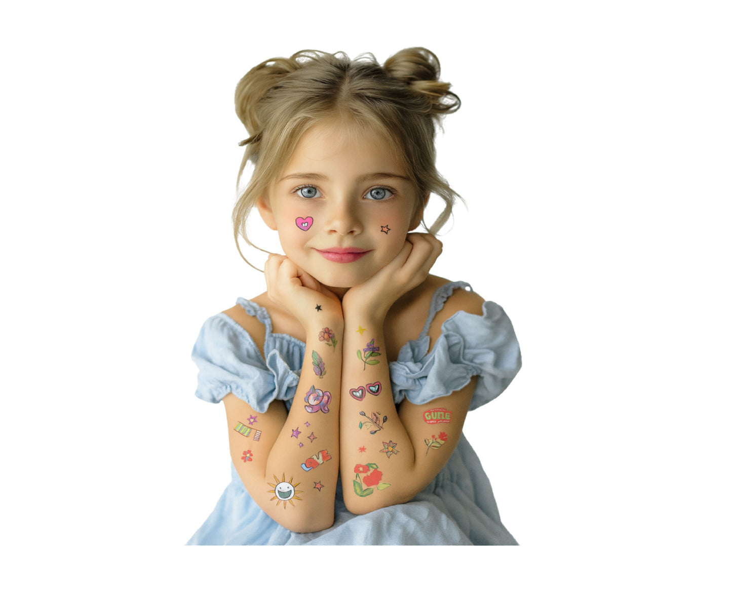 Set tatuaje temporare pentru copii, 60 modele, 24.5 x 14 cm, Lean 27761
