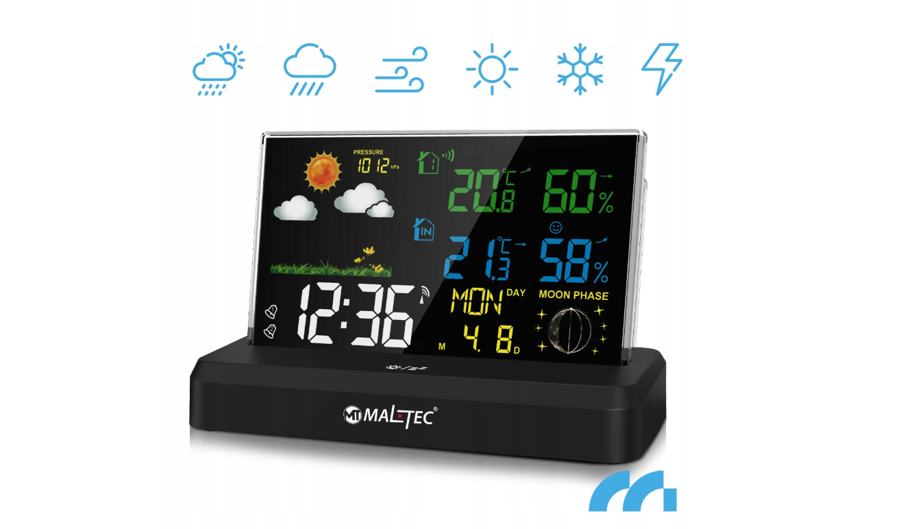 Statie meteo fara fir cu termometru Daily2000M, MalTec 111980