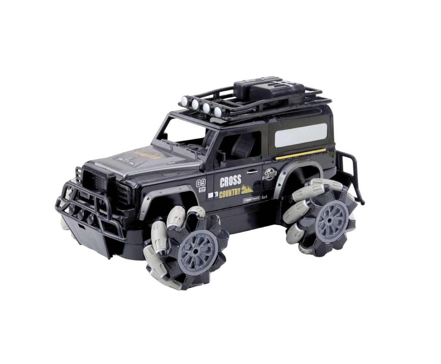 Masinuta de teren cu telecomanda, rotatie 360°, 1:12, neagru, Lean 23056