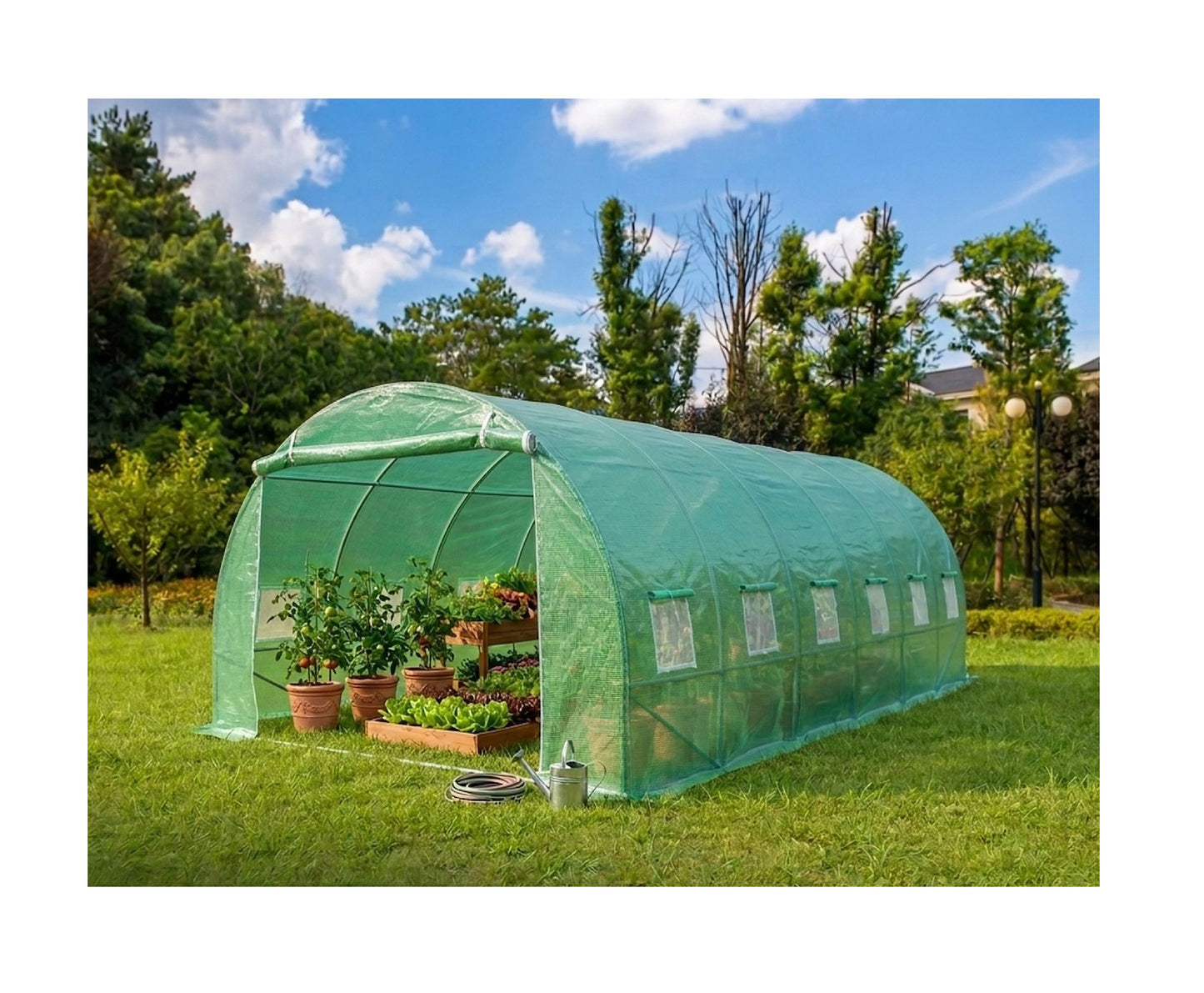 Sera de gradina UV, 3  x6 x 2m, verde, Geko G73296
