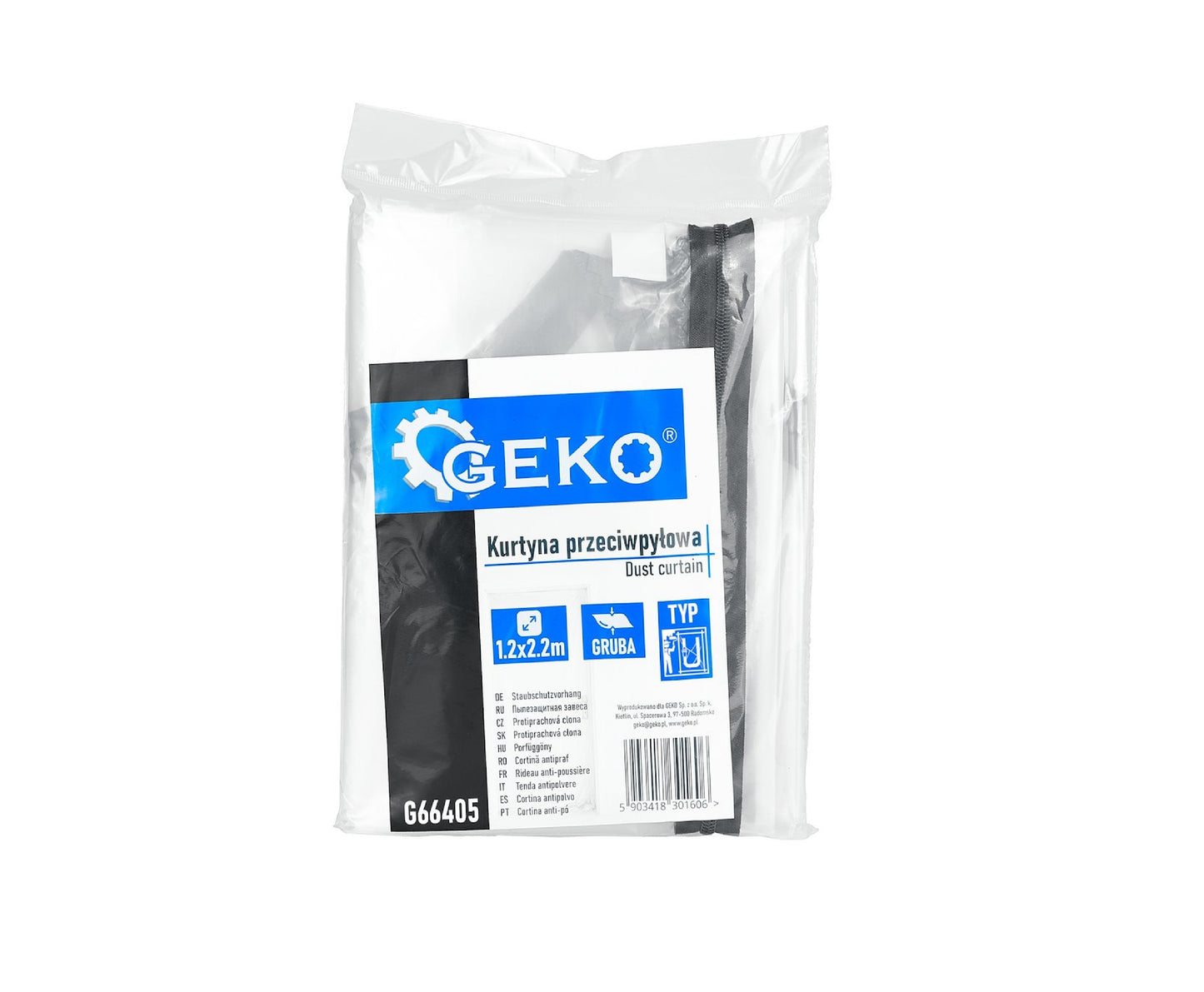 Folie de protectie anti-praf pentru constructii tip U, 220 x 120 cm, Geko G66405