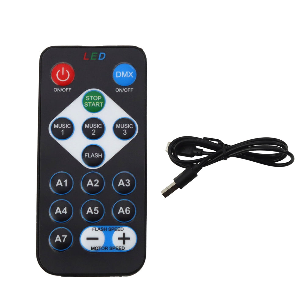 Proiector LED cu efecte luminoase RGB, 7.9 x 9.6 cm, telecomanda, Lean 27706