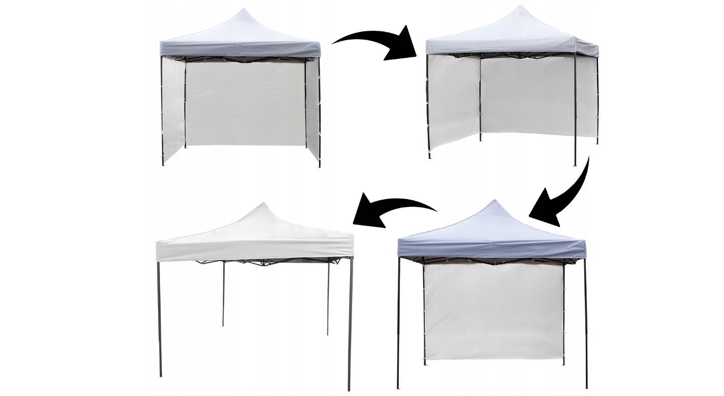 Cort pavilion cu 3 pereti, 3 x 3 m, MalTec 112811