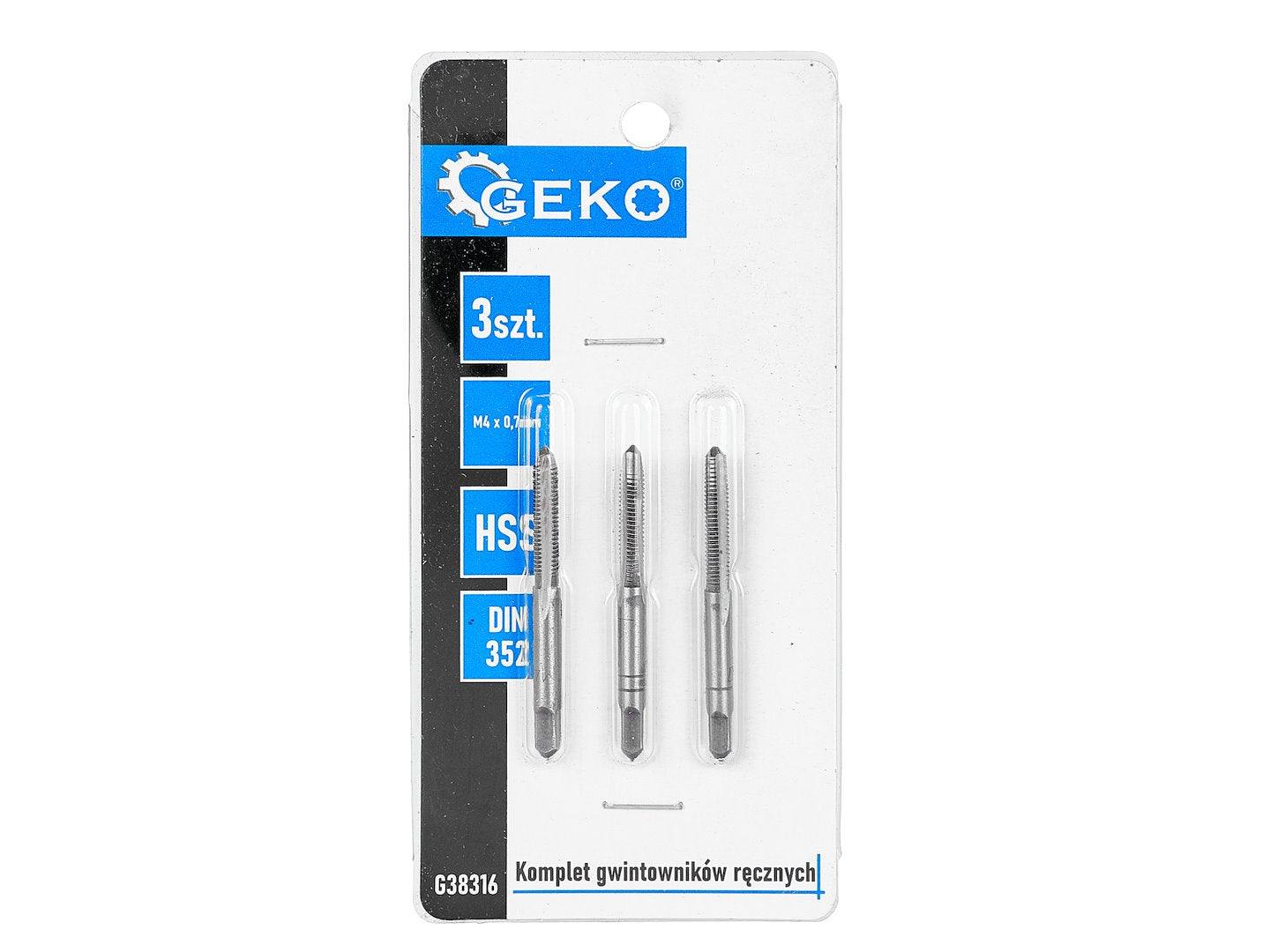 Set tarozi pentru filetare manuala, M4 x 0.7mm, 3 bucati, Geko G38316